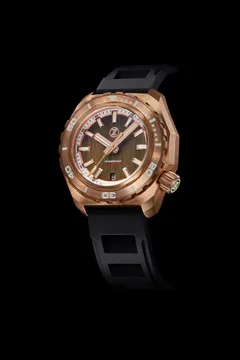 Zelos Hammerhead 2 in bronze, brown patina-effect brass dial, bronze bezel