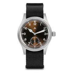 Militado D12 with brown sunburst dial on black nylon strap