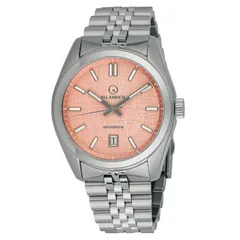 Islander Upper Brookville with coral linen dial on jubilee-style bracelet