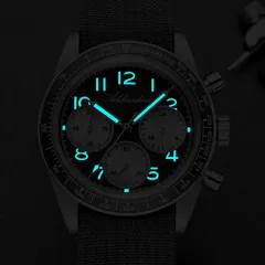 Addiesdive AD2517/AD2543 lume shot, numerals, markers and hands glowing blue