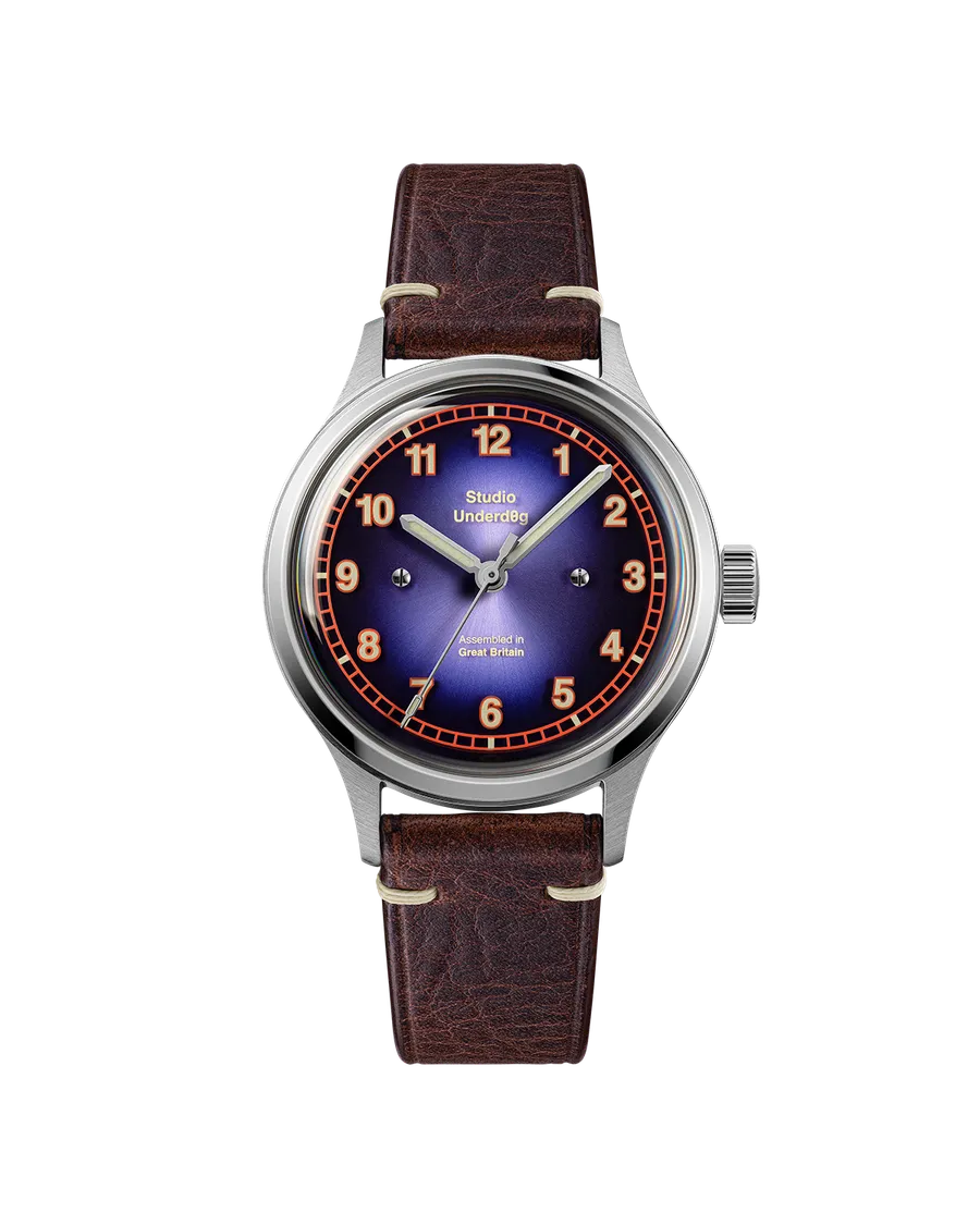 Studio Underd0g 02SERIES Gen2 Nightshade field watch, front view