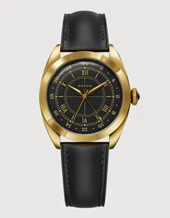 Héron Mirabel GMT Black, gold PVD case