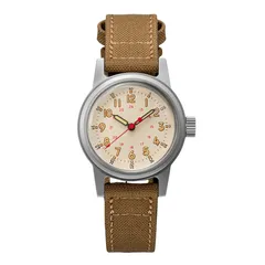Thorn G11 (SHY043) with beige dial on a khaki canvas strap