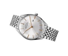 ELKA D01-1003, silver dial, on the rice-grain steel bracelet
