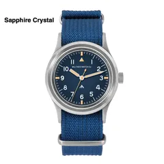 Militado ML14 V2 (VH31, Sapphire), Blue dial, on blue nylon strap