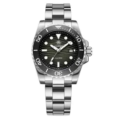 Addiesdive AD2537 with olive-green rippled gradient dial