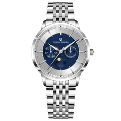 Pagani Design PD-1795 with blue and silver dial on steel bracelet