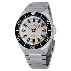 Islander Kings Point with metallic white dial, orange accents and black ceramic bezel