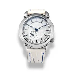 Feynman One Snowflake, white guilloché dial, on white lizard strap