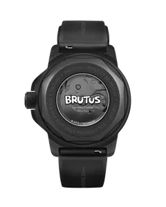 Undone Aqua Brutus Mono solid caseback printed with the Brutus name