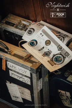 Pook x Nightwish Yesterwynde design drawings on a Nightwish flight case