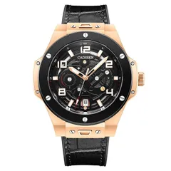 Cadisen C8186 in a rose gold-tone case with black bezel