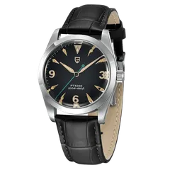Pagani Design PD-1723 with black dial on black leather strap