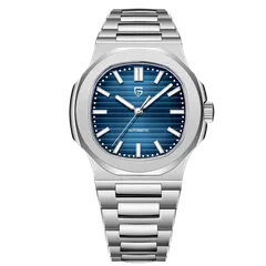 Pagani Design PD-1728 with blue dial on integrated steel bracelet