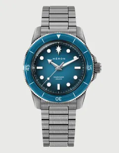 Héron Marinor Caribbean Blue ref. 3002-A on steel bracelet