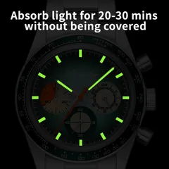 Addiesdive AD2551 lume shot, hands and markers glowing green