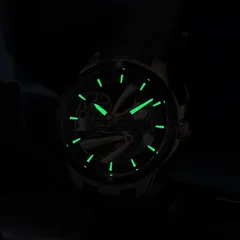 Pagani Design PD-YS030 in the dark, lume on the hands and hour markers
