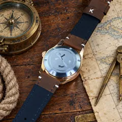Aquatico Bronze Seafarer GMT steel caseback