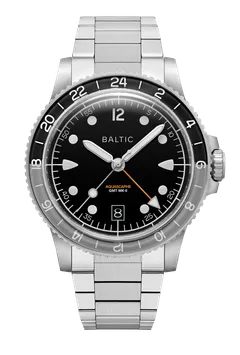 Baltic Aquascaphe GMT MK-II Grey, on flat-link bracelet