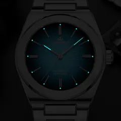 AddiesKIN K001 lume shot, hands and marker-tip dots glowing blue