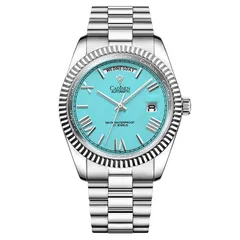 Cadisen C8185 with turquoise ("Tiffany blue") dial in a steel case