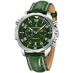 Pagani Design PD-1811 chronograph with green dial on green leather strap