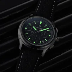 Pagani Design PD-1781 in the dark, with lume on the hands and indices