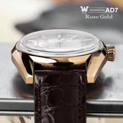 Wise Adamascus AD720R rose gold case profile with box sapphire crystal