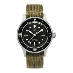 MKII Stingray II Keroman Date with acrylic bezel inlay on a khaki Nytex strap