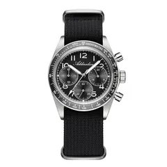 Addiesdive AD2543 with all-black dial on a black nylon NATO-style strap