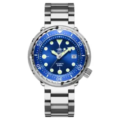 Addiesdive H5 with blue sunburst dial and blue ceramic bezel