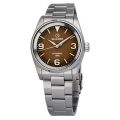 Islander Manhasset with brown tropic 3-6-9 dial on 3-link steel bracelet