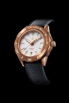 Zelos Swordfish 40mm Bronze Frost, fully lumed white dial and bronze bezel