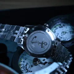 Aquatico Pacific Diver solid caseback with anchor engraving