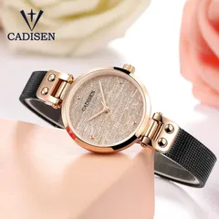 Cadisen C6162 side view showing the hinged lugs and mesh bracelet