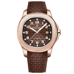 Pagani Design PD-YS031 with rose-gold-tone case and brown dial on brown strap