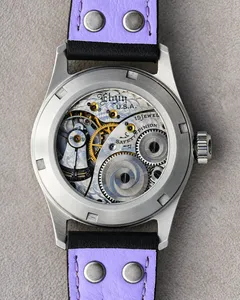 Bernhardt Manifest Pioneer display back showing the Elgin movement