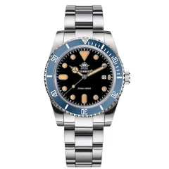 Addiesdive AD2501 with black dial and blue ceramic bezel