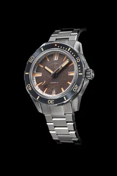 Zelos Swordfish 40mm SS Space Coral Carbon, 'Space Coral' carbon fibre and copper composite dial, black ceramic bezel, on bracelet