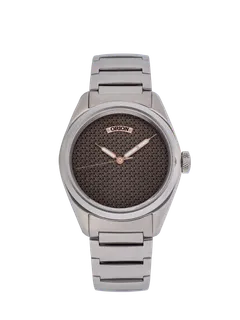 Orion Tesseract, shaded gold milled dial, steel case on bracelet