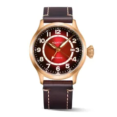 Aquatico Bronze Horizon Hawk GMT with gradient burgundy dial
