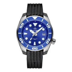 Addiesdive H10 blue on the black silicone strap
