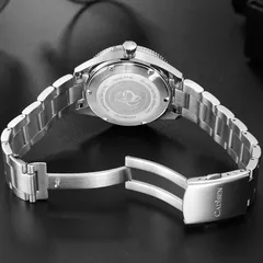 Cadisen C8208 engraved solid caseback and fold-over clasp