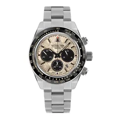 Tactical Frog VS75 Solar Chronograph V1 with beige meteorite-pattern dial