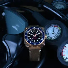 Aquatico Super Charger Bronze No Date, blue dial
