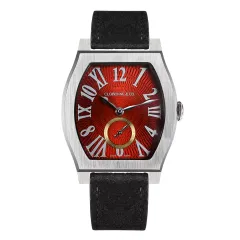 San Martin SN0100 with red enamel dial and small seconds