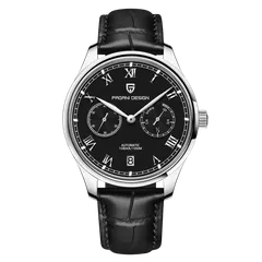 Pagani Design PD-1772 with black dial on black leather strap