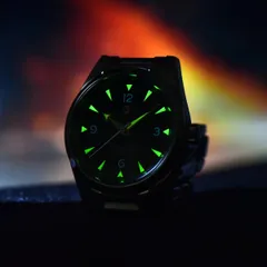 Pagani Design PD-1793 lume shot, hands and indices glowing green