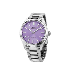 Wise Adamascus AD970 in 904L steel, purple sunray dial without date, on 904L bracelet