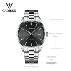 Cadisen C1033 dimension drawing (40mm, 14mm case, 21mm strap)